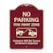 Signmission Designer Series-No Parking Tow Away Zone Violators Will Be Towed Vehicle Ow, 24" x 18", BU-1824-9956 A-DES-BU-1824-9956 - alternate 1